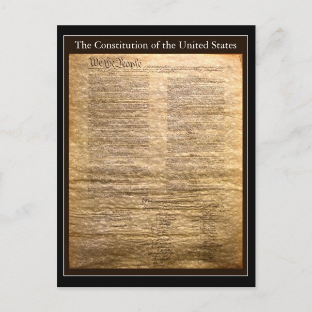 Your Text/Colour Constitution of the United States Postcard (Front)