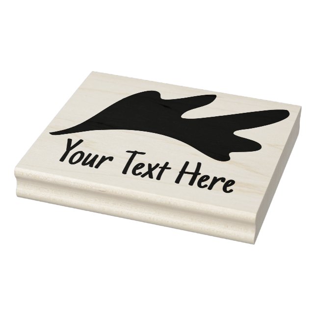 Your text custom leaf rubber stamp (Stamp)