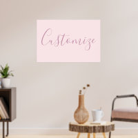 Your Text | Elegant Script & Soft Blush Pink