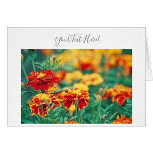 Your Text Gorgeous Marigold Flowers Greeting Card