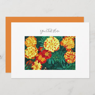 Your Text Happy Bright Marigold Flowers Invitation