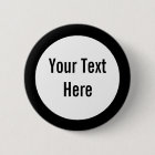 Your Text Here Black Border Custom Button