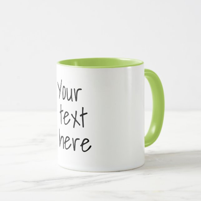 Your text here, customisable  mug (Front Right)