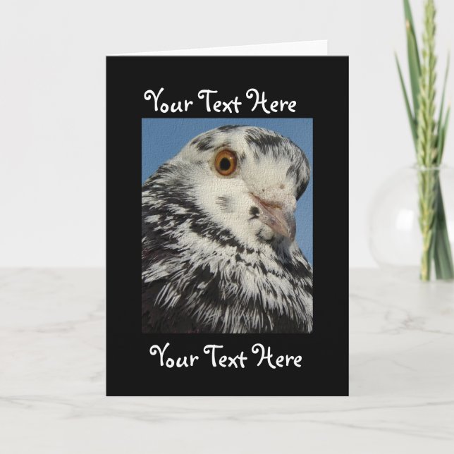 Your Text Here,  Pigeon, Your Text Here Card (Front)