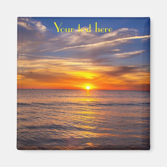 Your text here sunset magnet (Front)