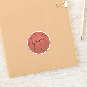 Your Text Here, Vinyl Basketball Stickers