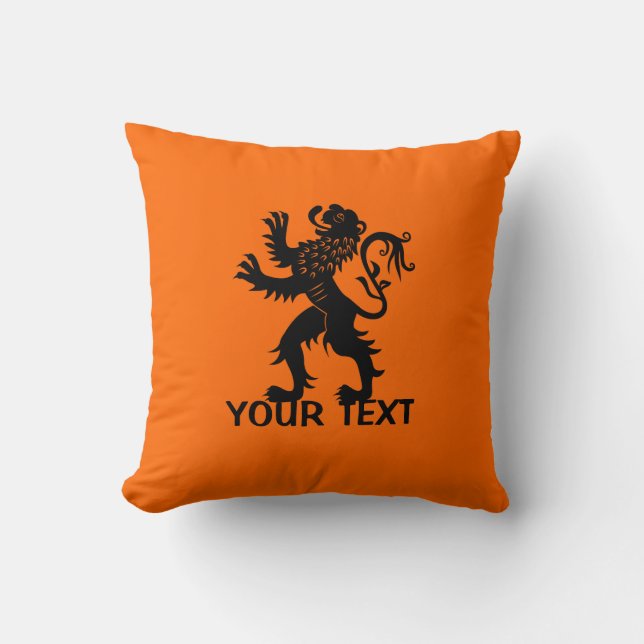 Your Text - Holland Lion Cushion (Front)