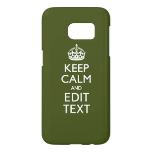 Your Text Keep Calm And on Olive Green