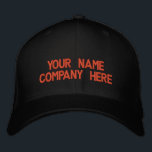 Your Text Name Company Embroidered Baseball Cap<br><div class="desc">Easy Personalised Promotional Baseball Caps - Add Your Text - Name - Company / Number / Letter / Slogan - Tagline / or Website , Phone , E-mail , Social Media Handle , Address , Logo - Photo / more - Choose Your Colour / Size / Font - Make your...</div>