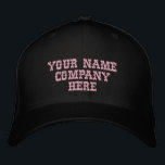 Your Text Name Promotion Embroidered Baseball Cap<br><div class="desc">Easy Personalised Promotional Cap - Add Your Text - Name - Company / Number / Letter / Slogan - Tagline / or Website , Phone , E-mail , Social Media Handle , Address , Logo - Photo / more - Choose Your Colour / Size / Font - Make your unique...</div>