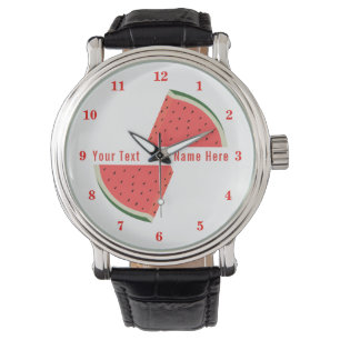 Your Text Name Watch with Sweet Fresh Watermelon