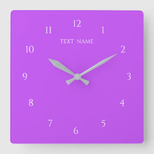 Your Text Numbers Font Colours Personalised Specia Square Wall Clock