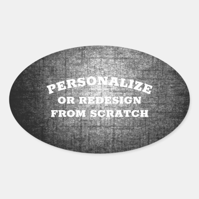 Your Text or Design Here - Create a Custom Oval Sticker (Front)
