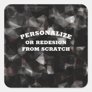 Your Text or Design Here - Create a Custom Square Sticker