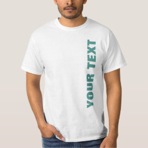 Your Text Or Name Double Sided Mens Modern Value T-Shirt