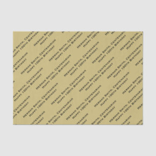 Your Text Pattern All Over Print Black/White Tissue Paper