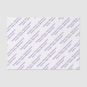Your Text Pattern All Over Print Black/White Tissue Paper