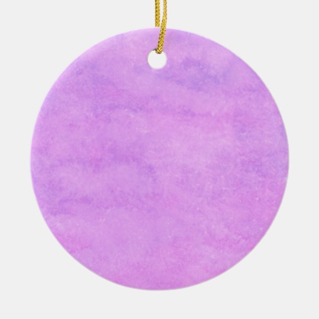 your text pink purple back ground ceramic tree decoration (Front)