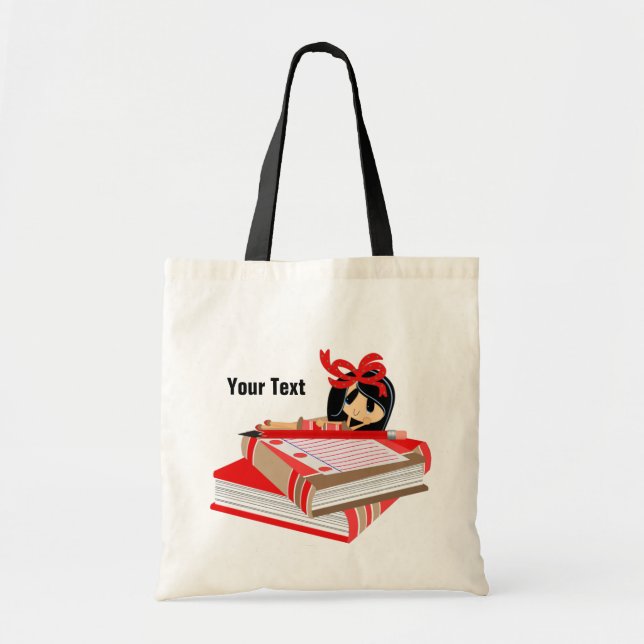 Your Text  School Budget Tote Bag (Front)