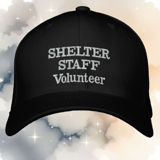 Your Text Shelter Staff Any Colour Thread Embroidered Hat