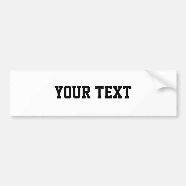 Your Text "Superstar" Bumper Sticker (Front)