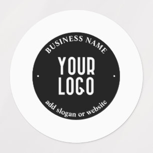 Your Text & Uploaded Logo   Editable Black & White