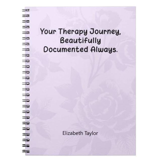 Your Therapy Journey, Beautifully Documented Notebook (Front)