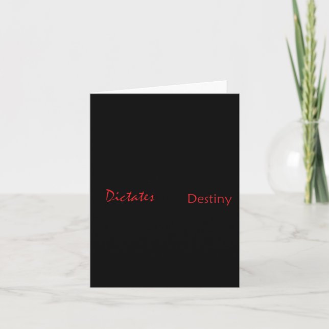 Your Thoughts Dictates Your Destiny Sticker  Card (Front)