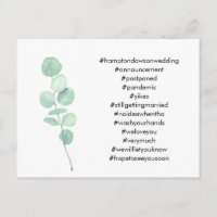 Your Top 12 Hashtags Eucalyptus Postponed Wedding