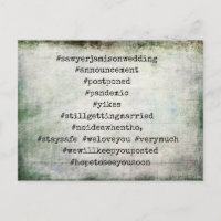 Your Top 12 Hashtags Grunge Postponed Wedding