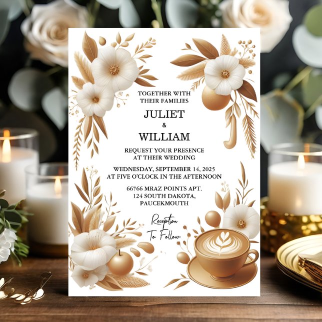 Your Tuscan Italian Coffee Sorrento Casual Wedding Invitation (Creator Uploaded)