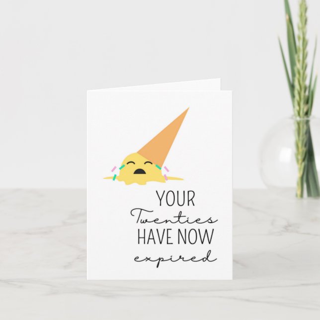 Your Twenties Expired Funny Birthday Card (Front)