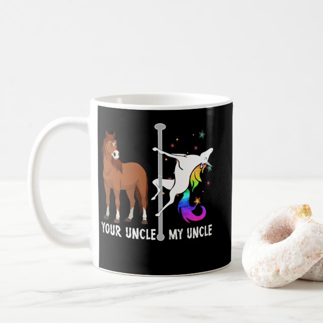 Your Uncle My Uncle Funny Unicorn Birthday Gift Coffee Mug (With Donut)