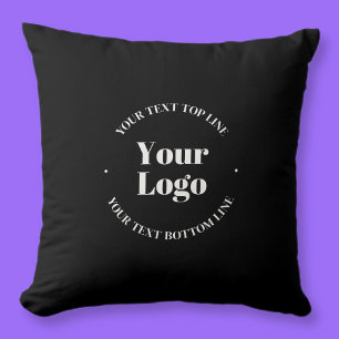 Your Uploaded Business Logo or other Design Cushion