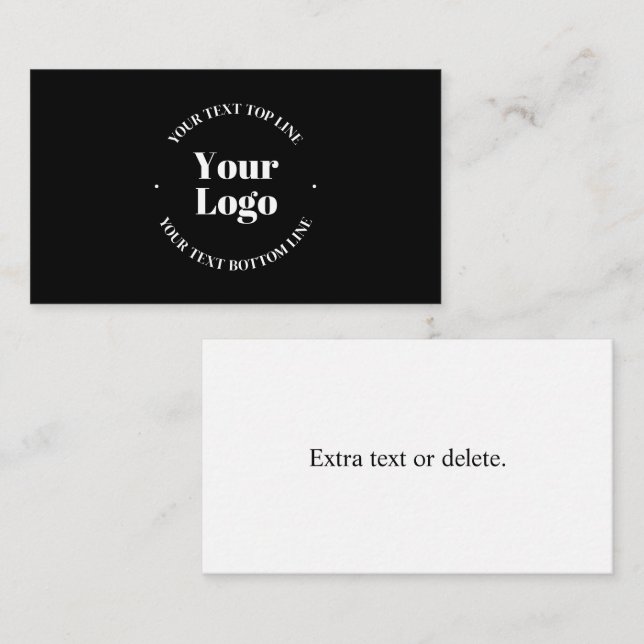 Your Uploaded Business Logo or other Design Enclosure Card (Front/Back)