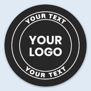 Your Uploaded Logo + Bold Circular Text 