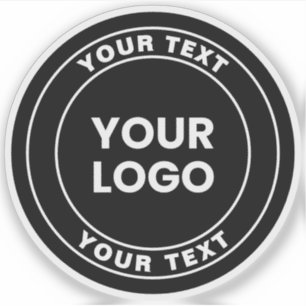 Your Uploaded Logo + Bold Circular Text 