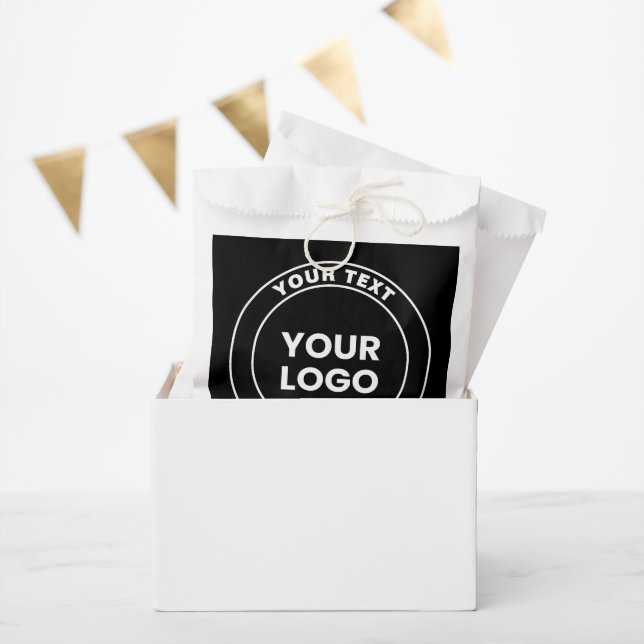 Your Uploaded Logo + Bold Circular Text  Favour Bag (Party)