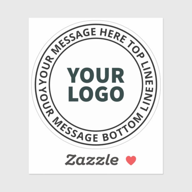 Your Uploaded Logo + Editable Circular Text  (Sheet)