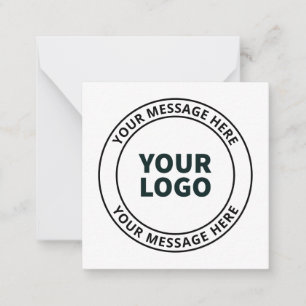 Your Uploaded Logo + Editable Circular Text  Card