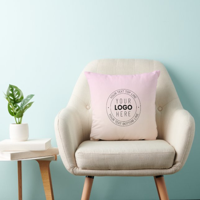 Your Uploaded Logo | Editable Circular Text  Cushion (Chair)
