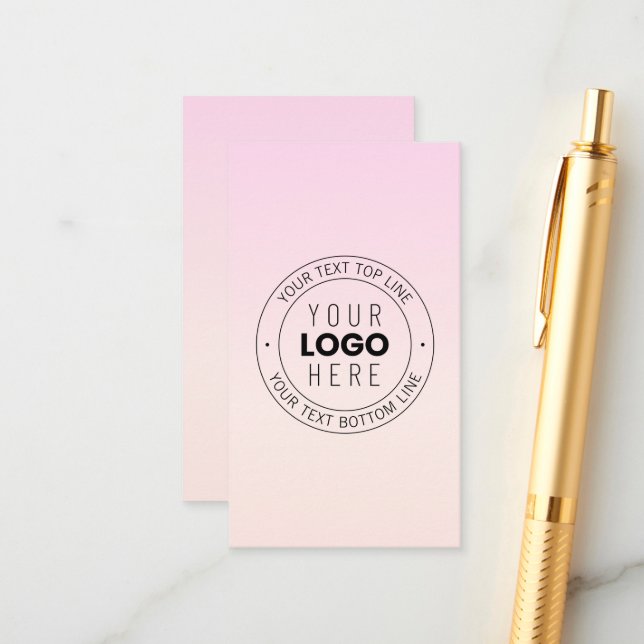 Your Uploaded Logo | Editable Circular Text  Enclosure Card (Front/Back In Situ)