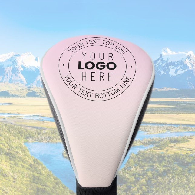 Your Uploaded Logo | Editable Circular Text  Golf Head Cover (Creator Uploaded)