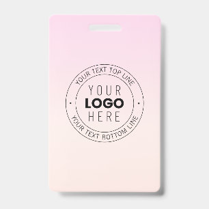 Your Uploaded Logo Editable Circular Text ID Badge