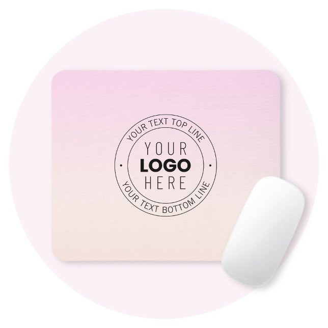 Your Uploaded Logo | Editable Circular Text  Mouse Pad (Creator Uploaded)