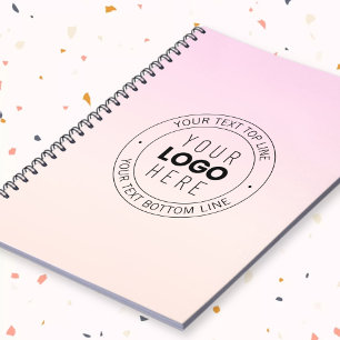 Your Uploaded Logo Editable Circular Text Notebook