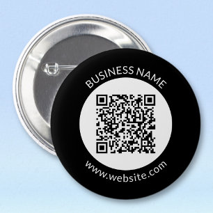 Your Uploaded QR code   Editable Text & Colours 6 Cm Round Badge