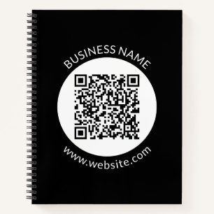 Your Uploaded QR code Editable Text & Colours Notebook