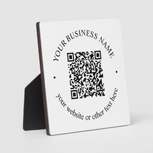 Your Uploaded QR code Plus Editable Circular Text Plaque