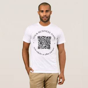 Your Uploaded QR code Plus Editable Circular Text T-Shirt